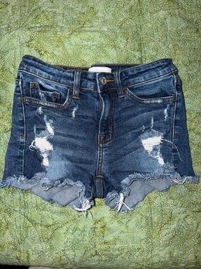Vervet Blue DISTRESSED cut off jean shorts SIZE SMALL